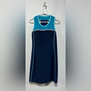 Title Nine Twisted Sister Mini Dress In Navy and Aqua Size Medium Women’s NWT
